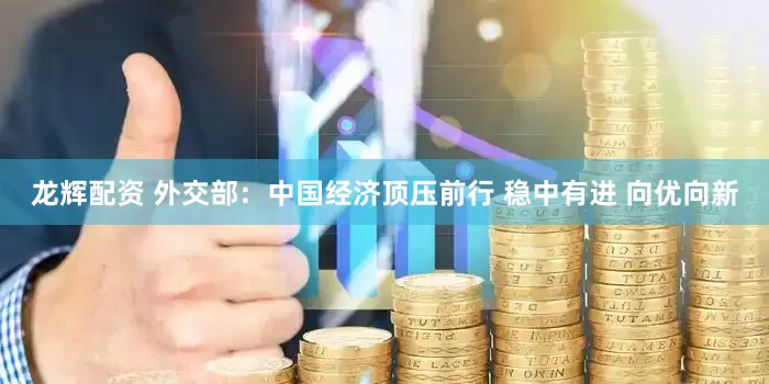 龙辉配资 外交部：中国经济顶压前行 稳中有进 向优向新