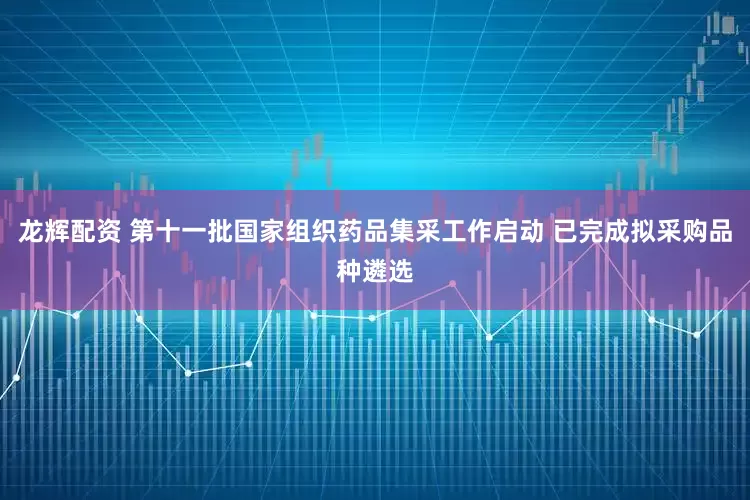 龙辉配资 第十一批国家组织药品集采工作启动 已完成拟采购品种遴选
