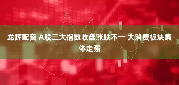 龙辉配资 A股三大指数收盘涨跌不一 大消费板块集体走强